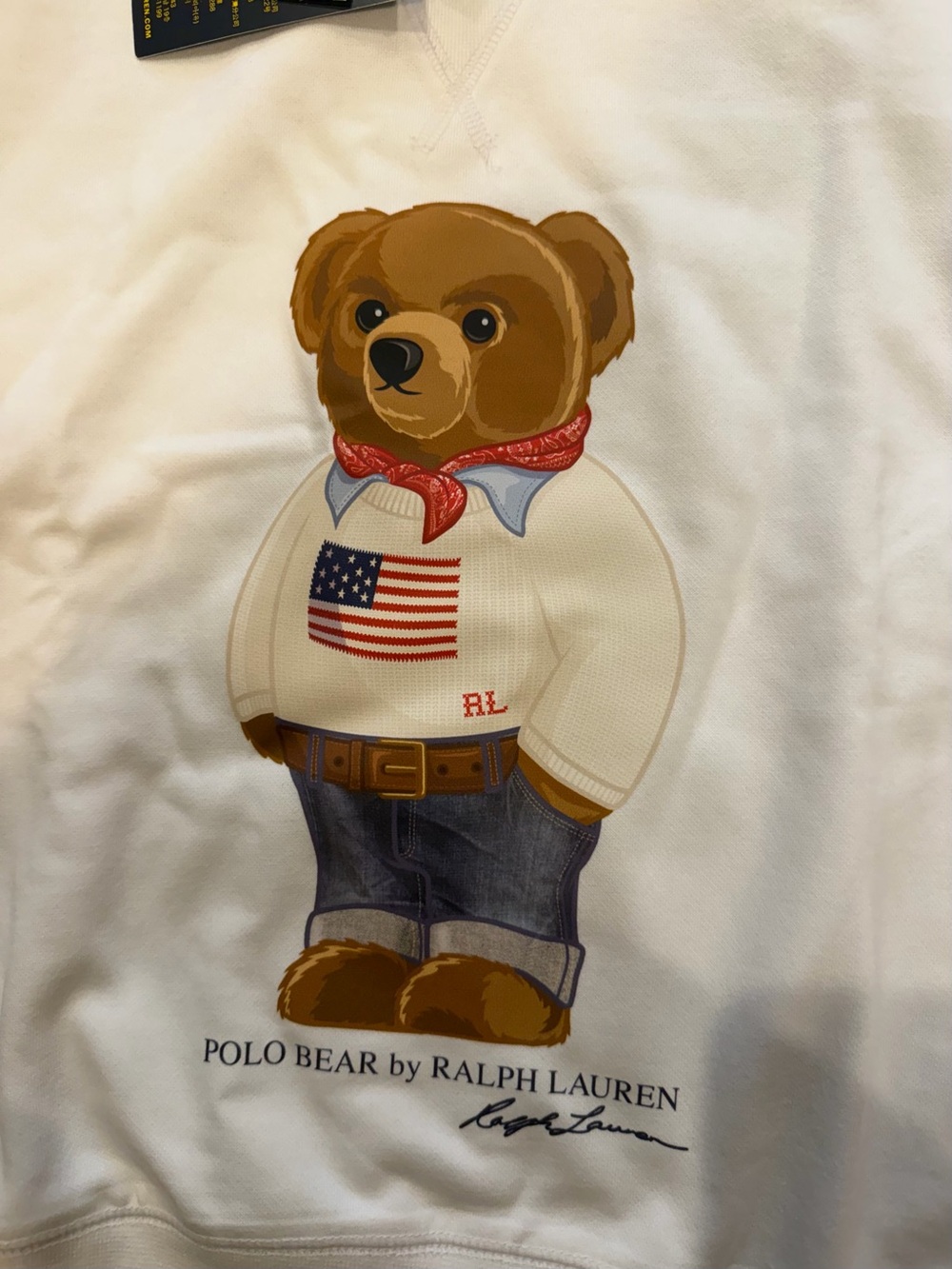 Polo Ralph Lauren Sweatshirt bear Sz. XL girls or S. Women’s - Picture 3 of 5